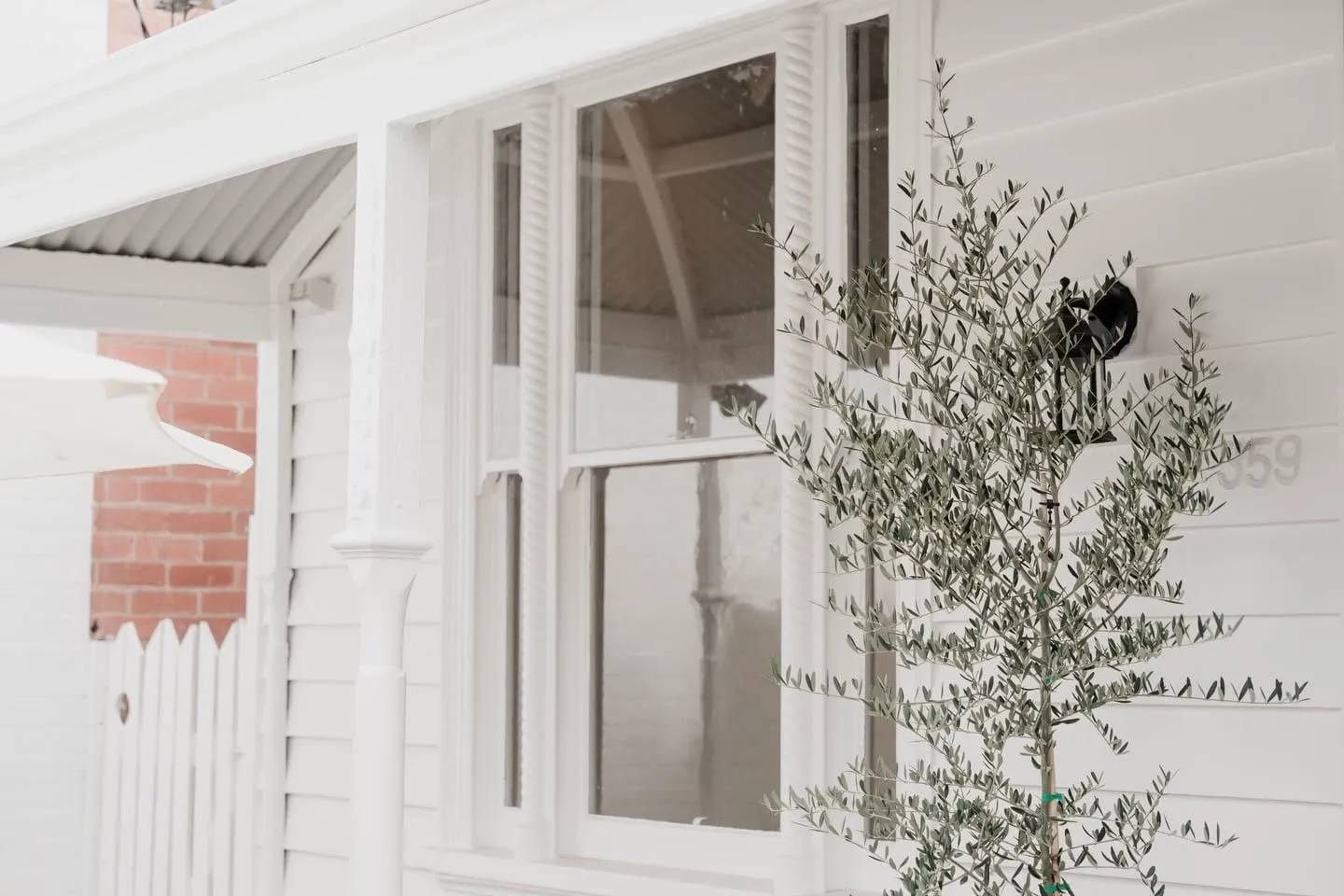 Freshly painted white weatherboard home by Can Paint Co.